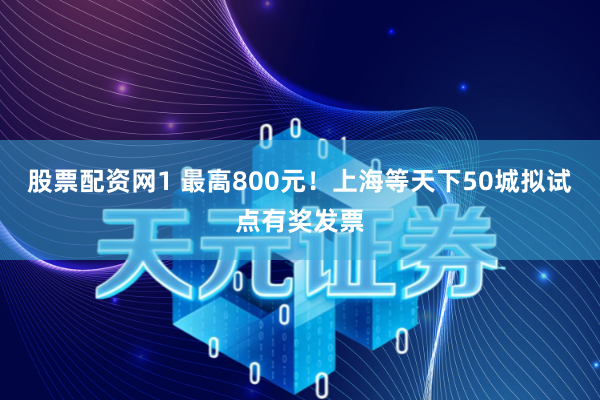 股票配资网1 最高800元！上海等天下50城拟试点有奖发票