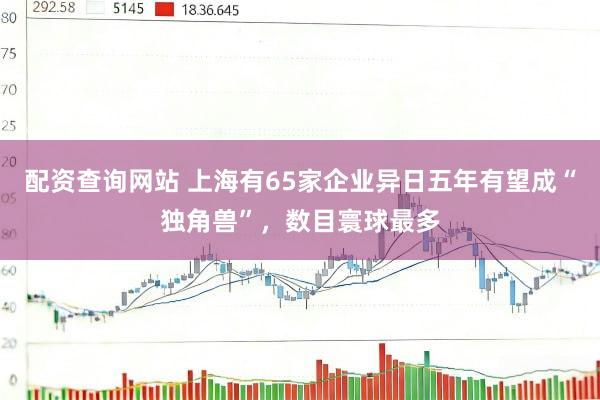 配资查询网站 上海有65家企业异日五年有望成“独角兽”，数目寰球最多