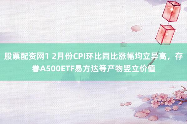 股票配资网1 2月份CPI环比同比涨幅均立异高，存眷A500ETF易方达等产物竖立价值