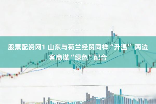 股票配资网1 山东与荷兰经贸同样“升温” 两边客商谋“绿色”配合